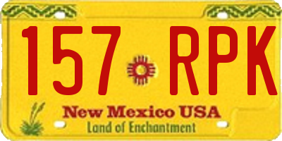 NM license plate 157RPK