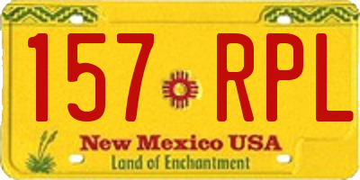 NM license plate 157RPL