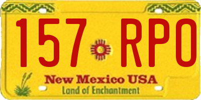 NM license plate 157RPO