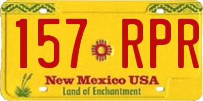 NM license plate 157RPR