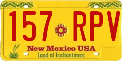 NM license plate 157RPV