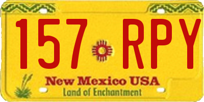 NM license plate 157RPY