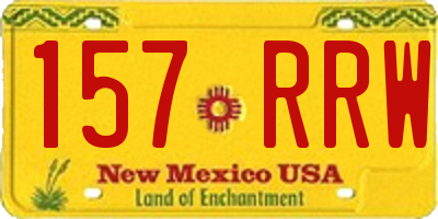 NM license plate 157RRW