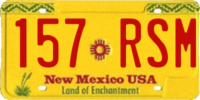 NM license plate 157RSM