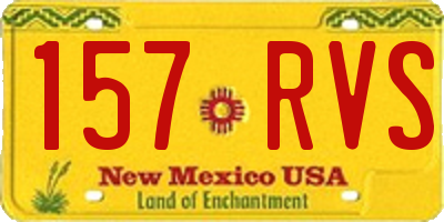 NM license plate 157RVS