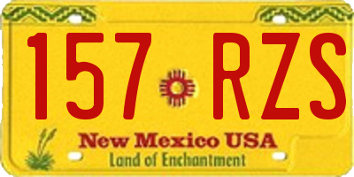 NM license plate 157RZS