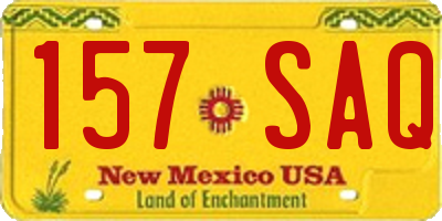NM license plate 157SAQ