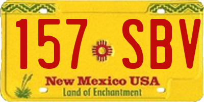 NM license plate 157SBV