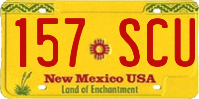 NM license plate 157SCU