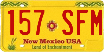 NM license plate 157SFM