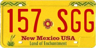 NM license plate 157SGG