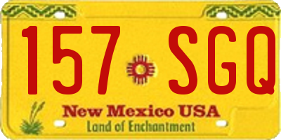 NM license plate 157SGQ