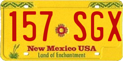 NM license plate 157SGX