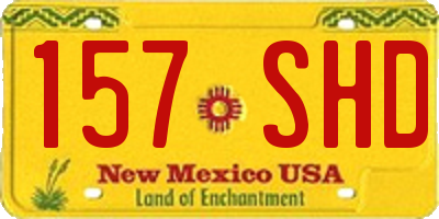 NM license plate 157SHD