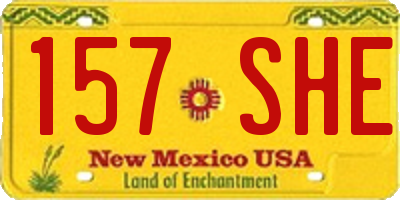 NM license plate 157SHE