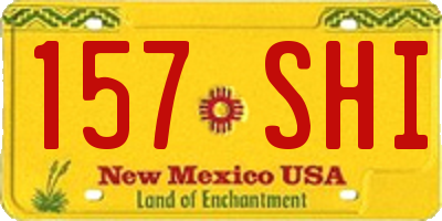 NM license plate 157SHI