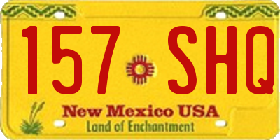 NM license plate 157SHQ