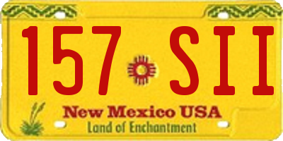 NM license plate 157SII