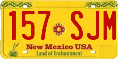 NM license plate 157SJM
