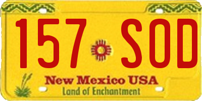 NM license plate 157SOD