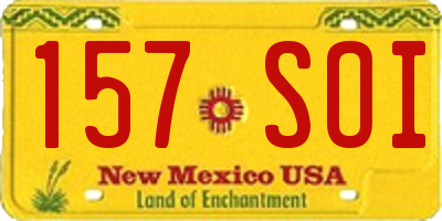 NM license plate 157SOI