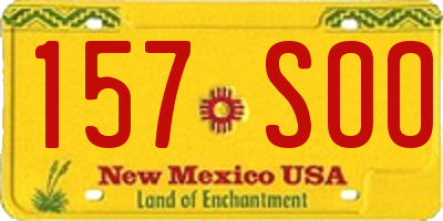 NM license plate 157SOO