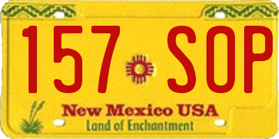 NM license plate 157SOP