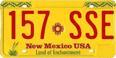 NM license plate 157SSE