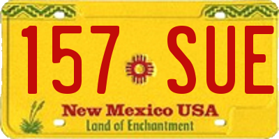 NM license plate 157SUE