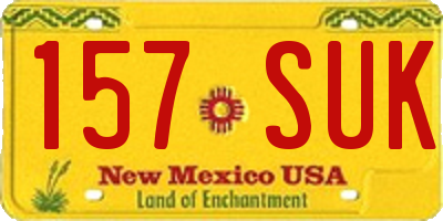 NM license plate 157SUK