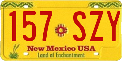 NM license plate 157SZY