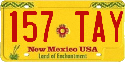 NM license plate 157TAY