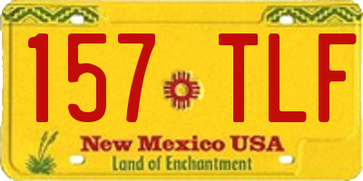 NM license plate 157TLF
