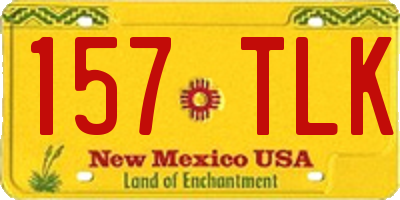 NM license plate 157TLK