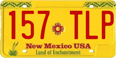 NM license plate 157TLP