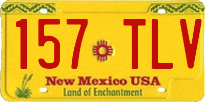 NM license plate 157TLV