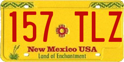 NM license plate 157TLZ