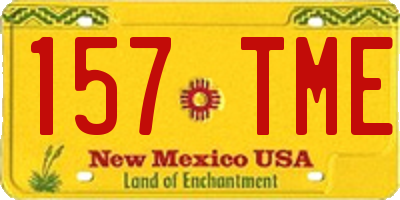 NM license plate 157TME