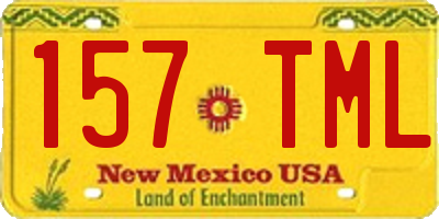 NM license plate 157TML