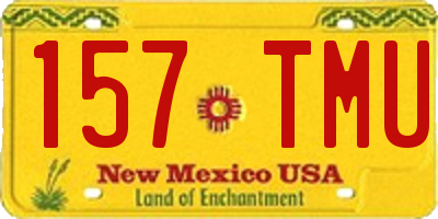 NM license plate 157TMU