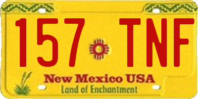NM license plate 157TNF