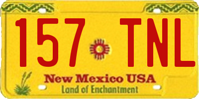 NM license plate 157TNL