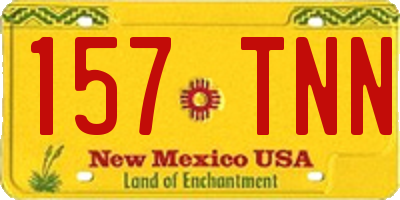 NM license plate 157TNN