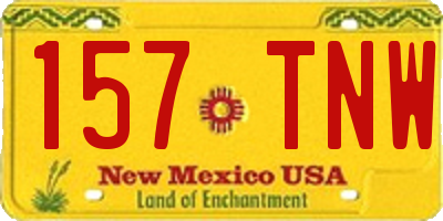 NM license plate 157TNW