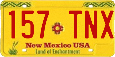 NM license plate 157TNX