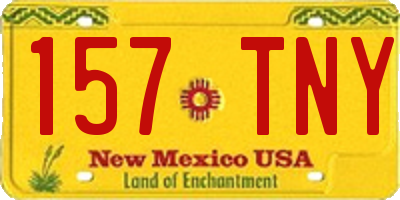 NM license plate 157TNY