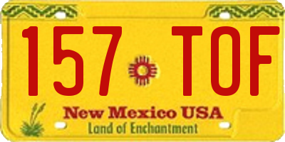 NM license plate 157TOF