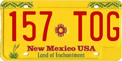 NM license plate 157TOG