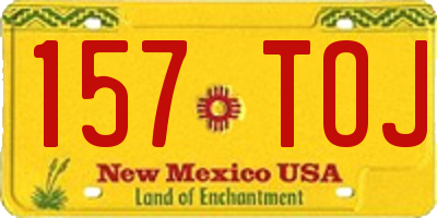 NM license plate 157TOJ