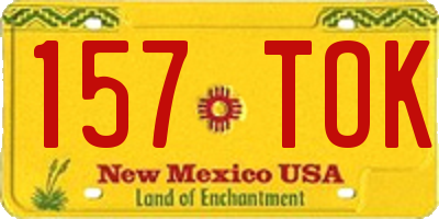 NM license plate 157TOK